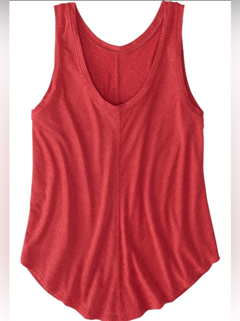 Prana Women's Red Scoop Neck Flowy Tank Top